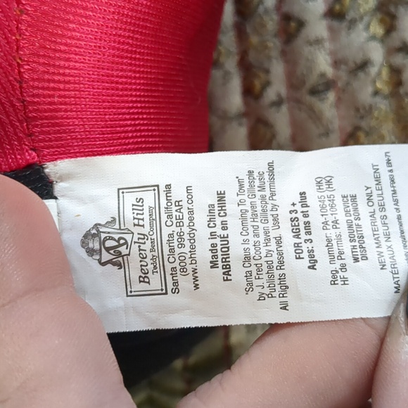 BEVERLY HILLS TOY CO* motorcycle Santa singing engine revving Santa is coming to - Picture 10 of 11